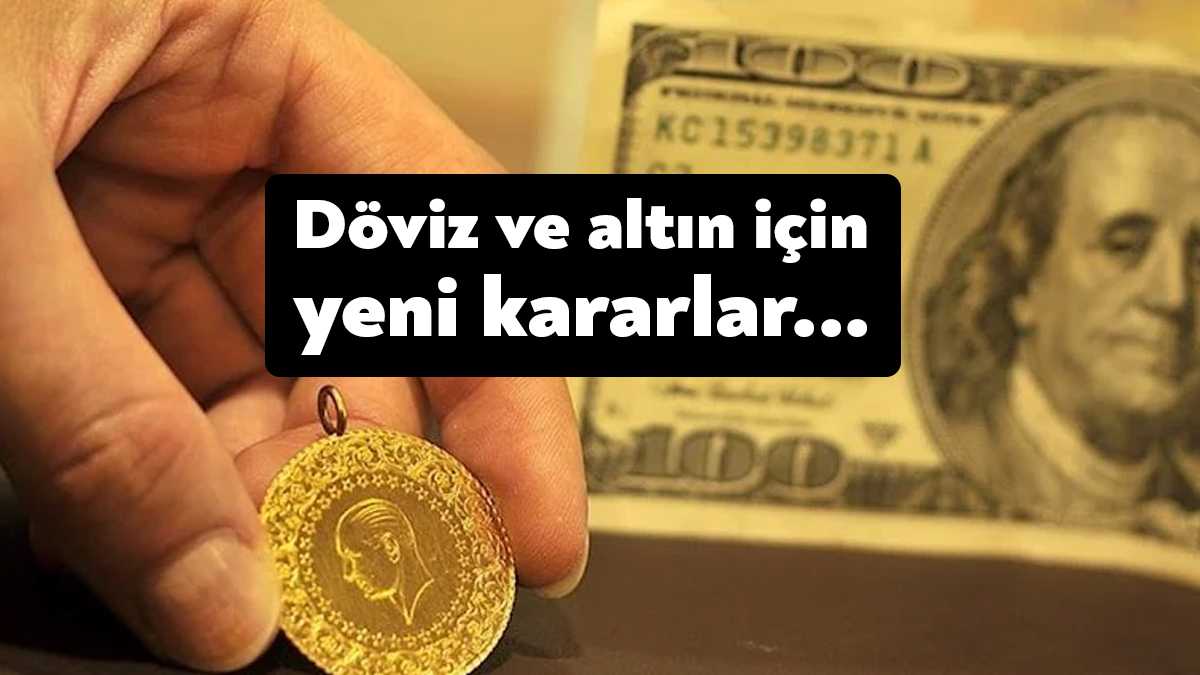 Resmi Gazete'de, bankalarda bulunan döviz ve altın hesaplarıyla ilgili dikkat