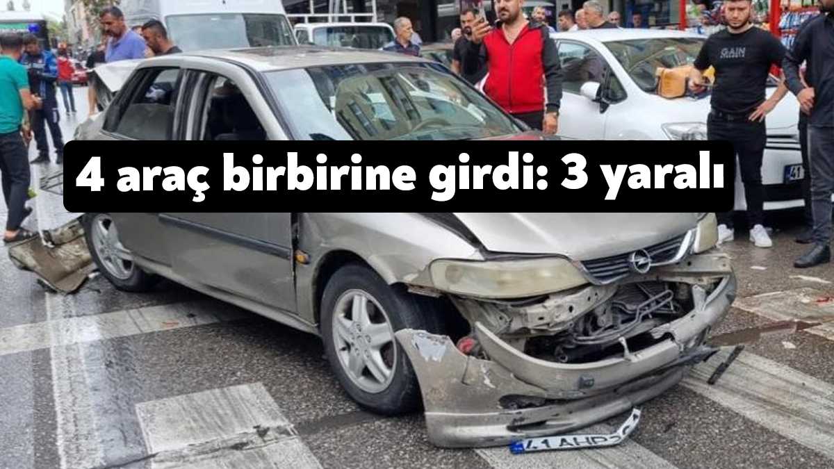 Kocaeli'nin Gebze ilçesinde 3 otomobil ve 1 panelvanın karıştığı zincirleme