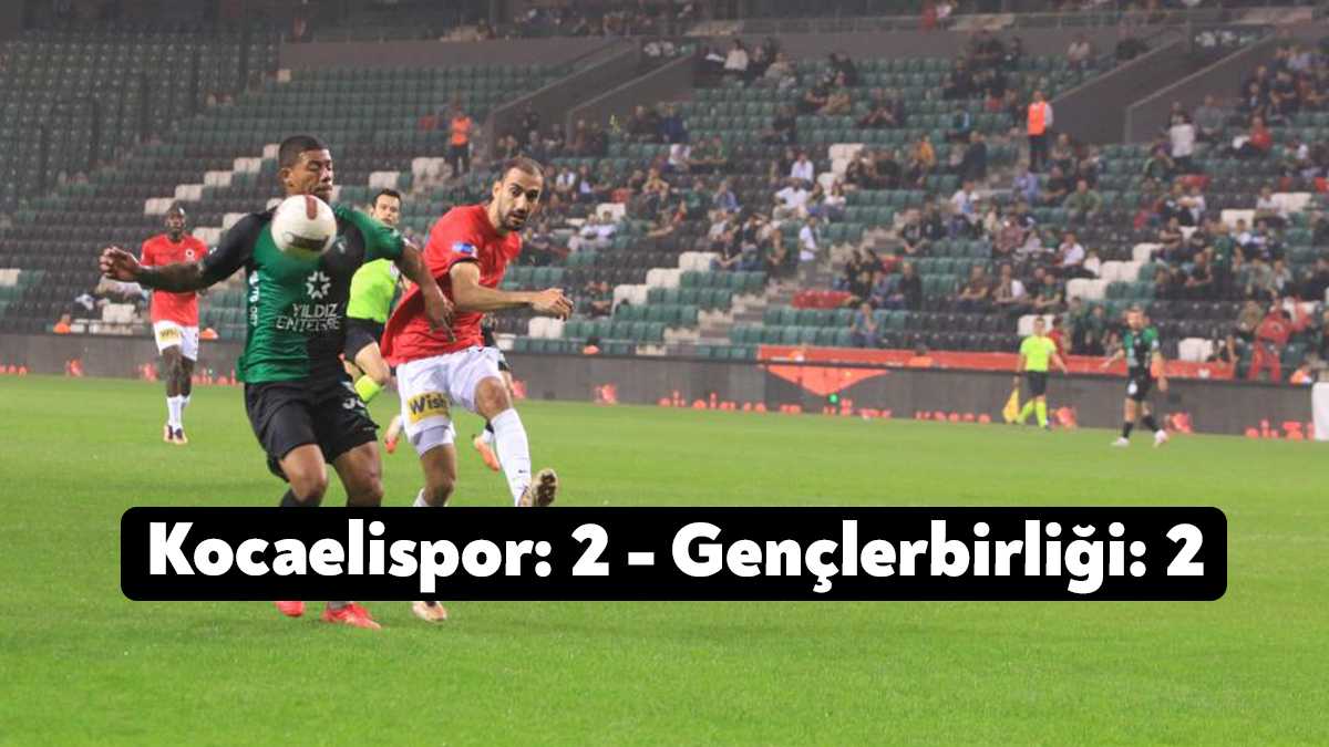Trendyol 1. Lig 10. haftada Kocaelispor, konuk ettiği Gençlerbirliği ile