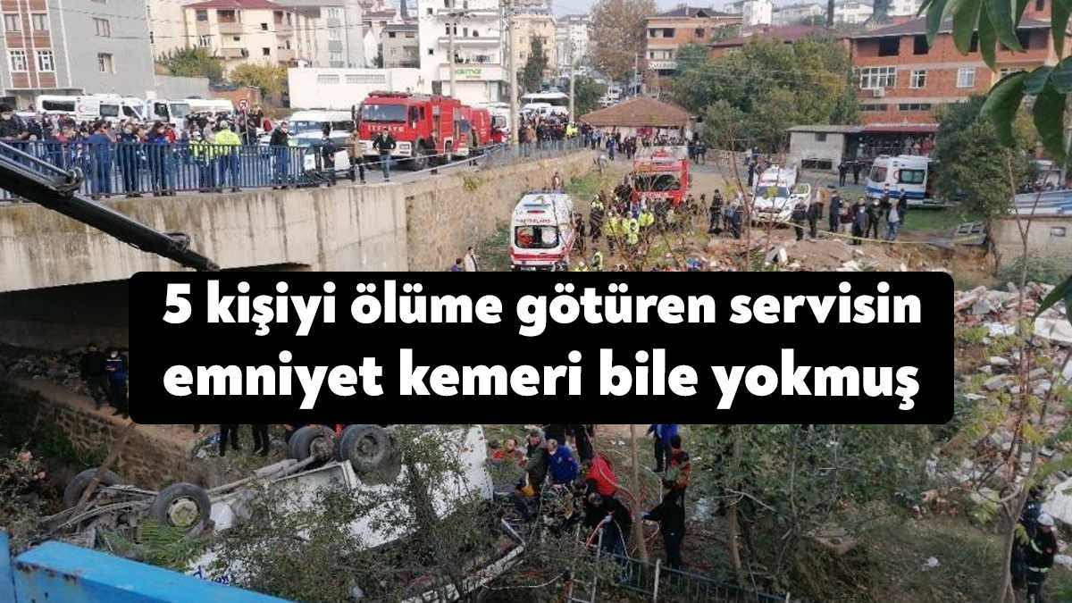 Kocaeli'nin Gebze ilçesinde bir kadın ve 4 öğrencinin hayatını kaybettiği,