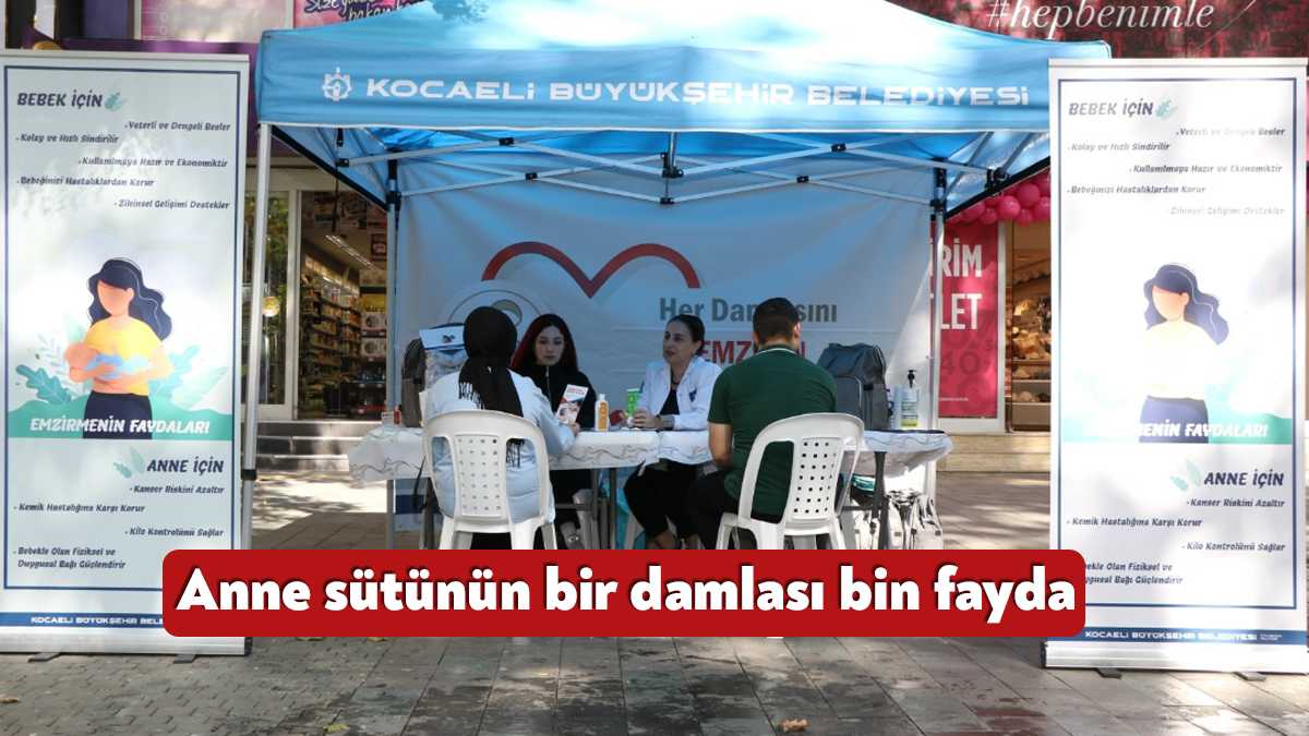 Kocaeli Büyükşehir Belediyesi, ‘Dünya Emzirme Haftası’ kapsamında Cumhuriyet Bulvarında stant