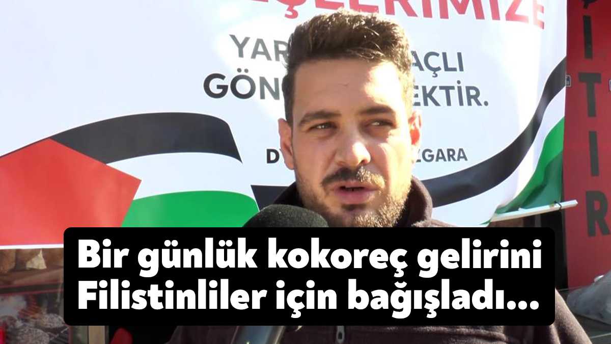 Kocaeli'nin Çayırova ilçesinde bir esnaf, gün boyu dükkanında kokoreç satarak,