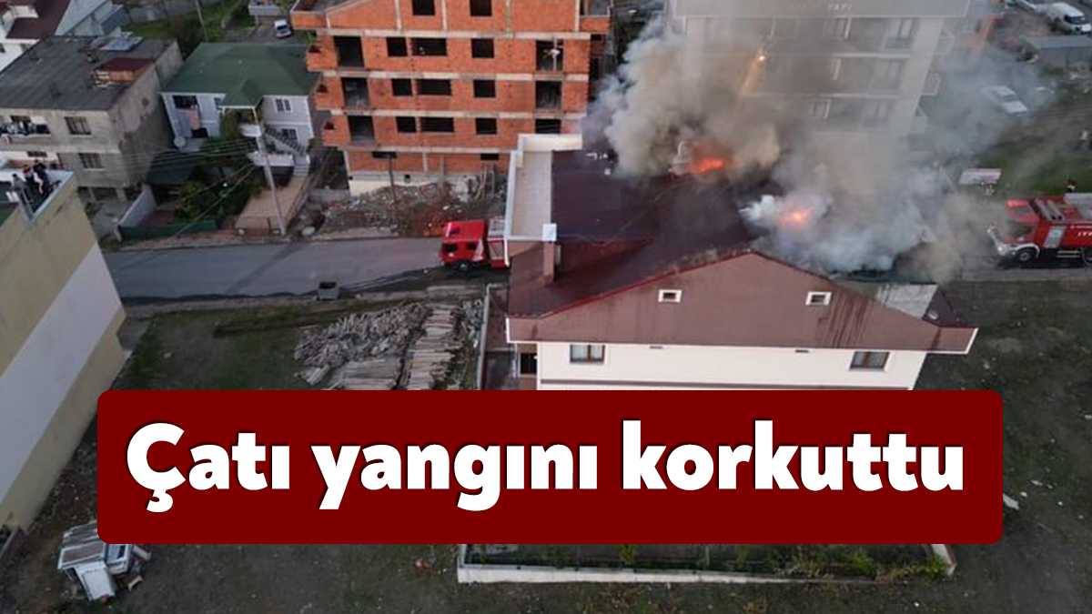 Kocaeli'nin Çayırova ilçesinde 5 katlı binanın çatısında yapılan tadilat yangına