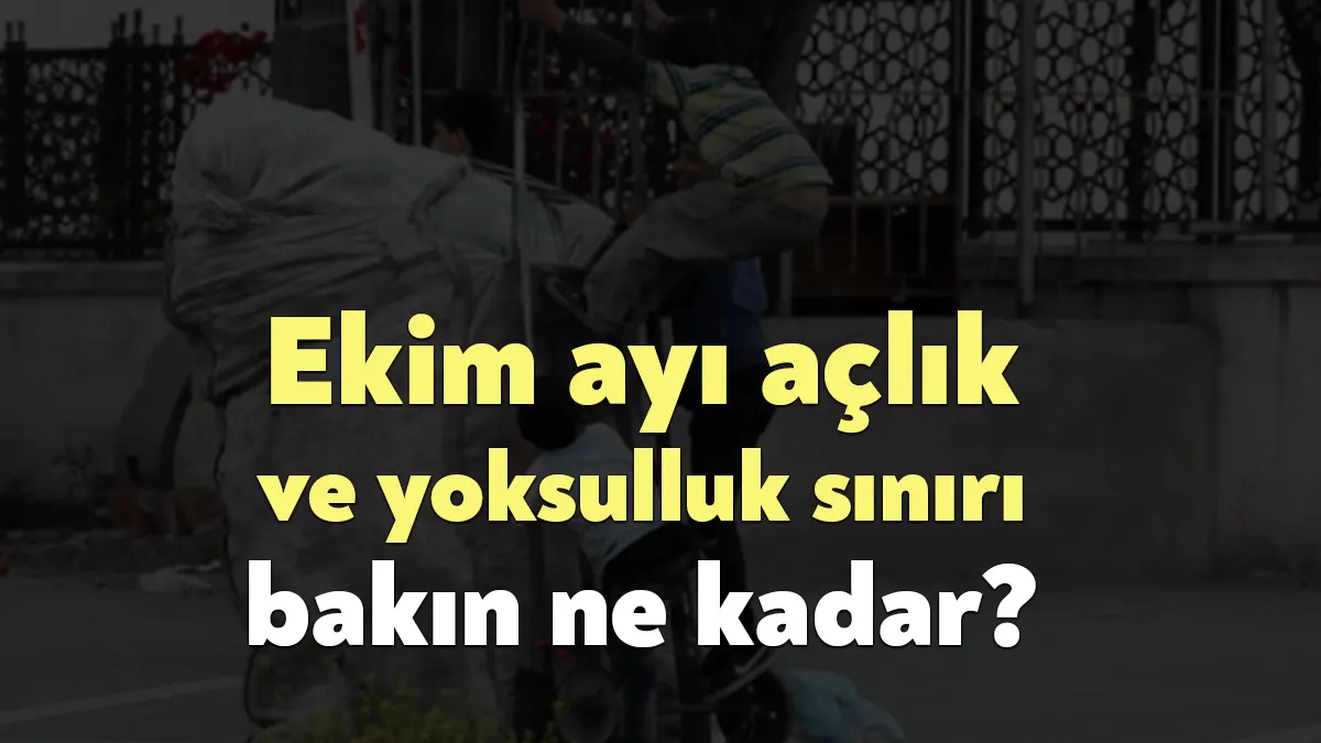 Türk-İş'in hesaplamasına göre, açlık sınırı 13 bin 684 TL'ye, yoksulluk