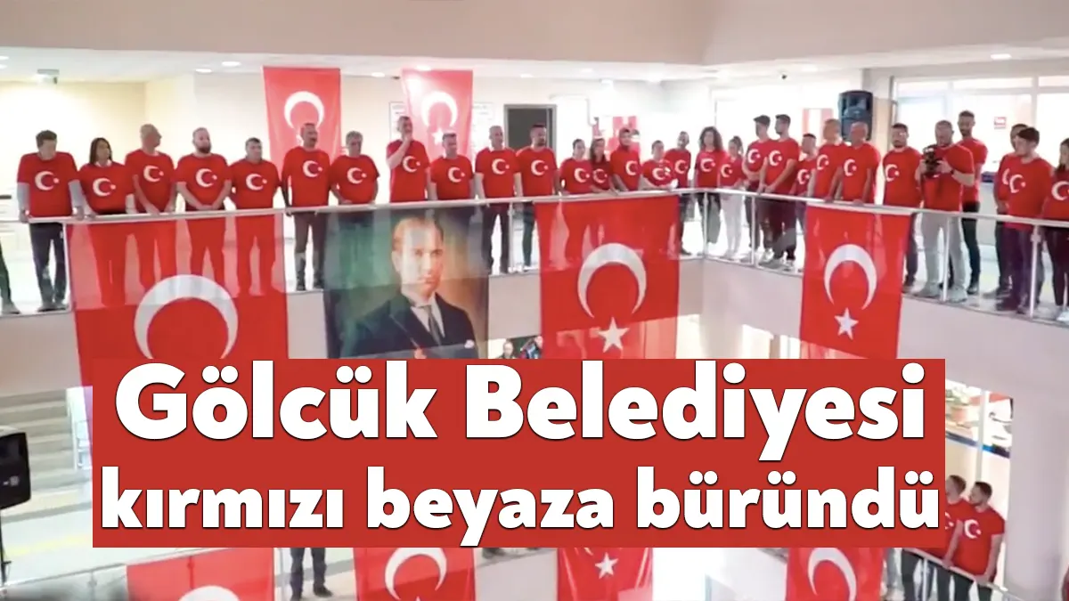 Gölcük Belediyesi, Türkiye Cumhuriyeti'nin 100. kuruluş yıl dönümünde; Türk bayraklarıyla
