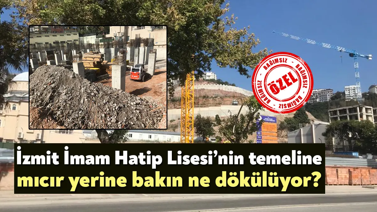 İzmit İmam Hatip Lisesi’nin yeni binası için inşaat çalışmaları devam