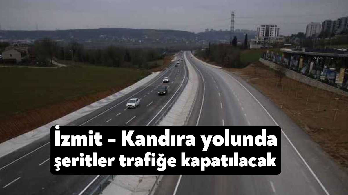 Kocaeli Valiliği, İzmit - Kandıra arasında devam eden duble yol