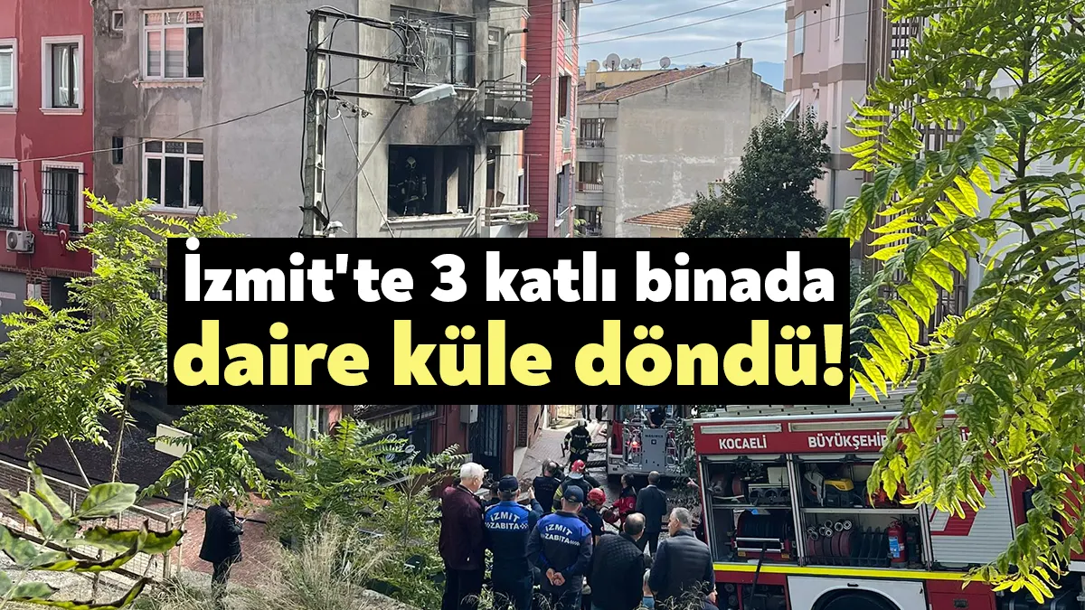 İzmit Veliahmet Mahallesi Hacı Kasım Sokak'ta 3 katlı binada çıkan