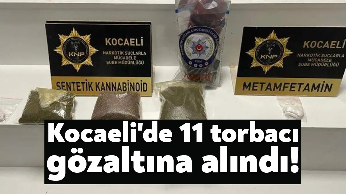 Kocaeli'de sokak satıcılarına yönelik yapılan operasyonda bir miktar uyuşturucu ele