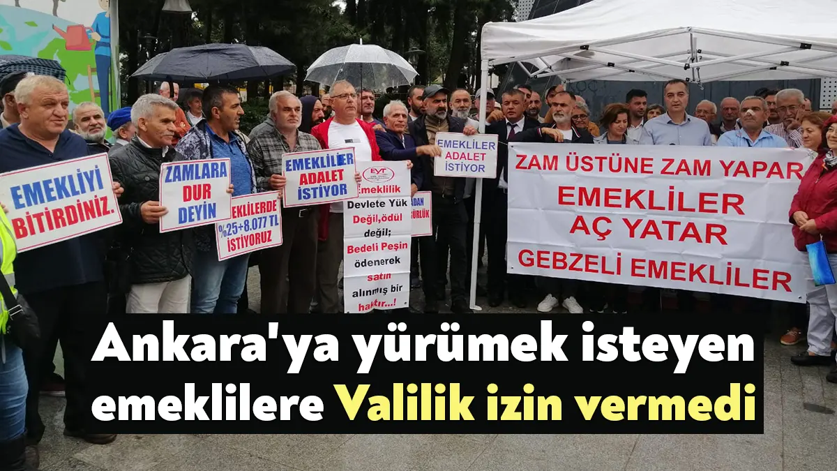 Kocaeli'nin Gebze ilçesinde, verilen yüzde 25 zammı protesto etmek için