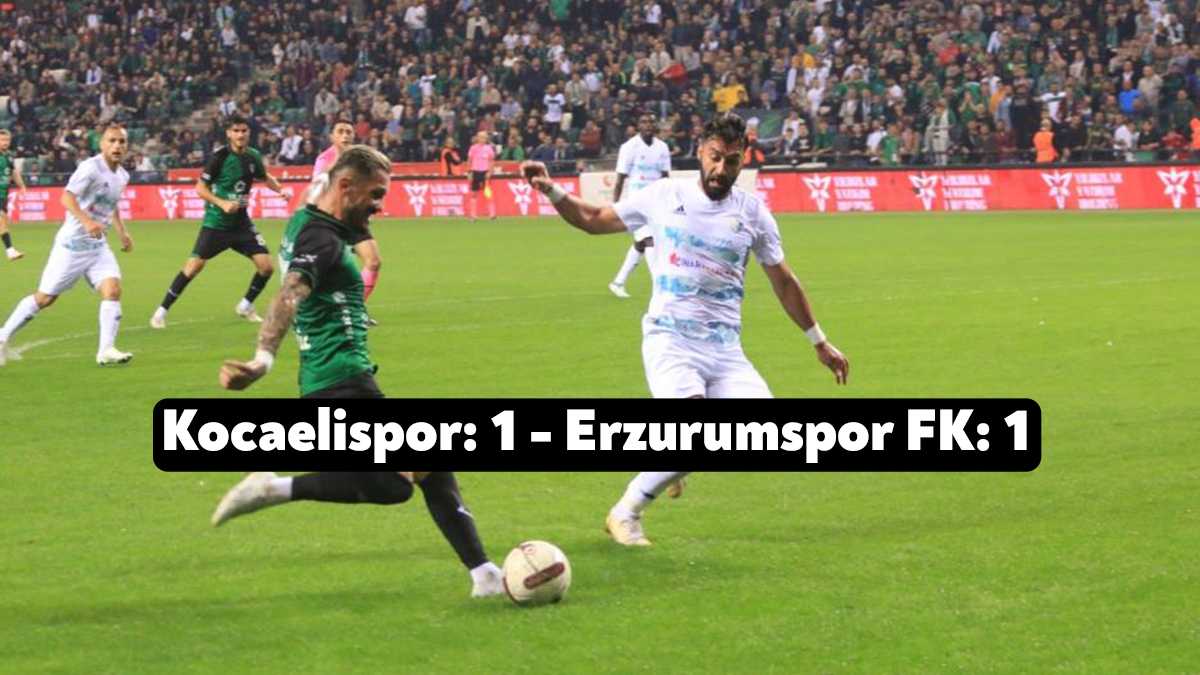 Trendyol 1. Lig’in 9. haftasında Kocaelispor, sahasında Erzurumspor FK ile