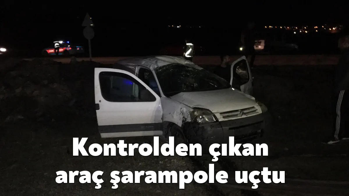 Kocaeli'nin Körfez ilçesinde sürücüsünün kontrolünden çıkan araç şarampole uçtu.