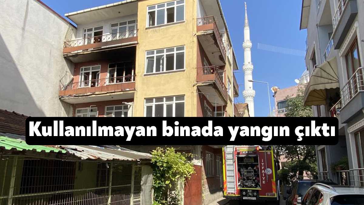 Kocaeli'nin İzmit ilçesinde kullanılmayan 4 katlı binanın 3. katında çıkan