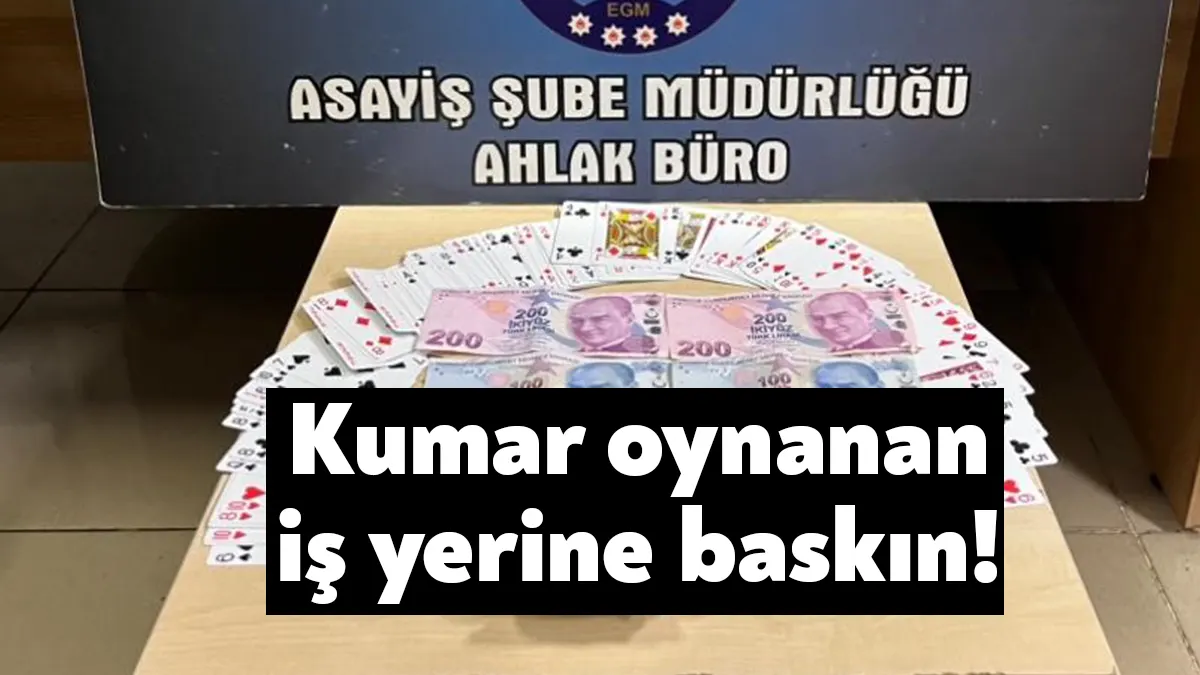 Kocaeli’nin Kartepe ilçesinde kumar oynadığı tespit edilen 6 kişiye 38