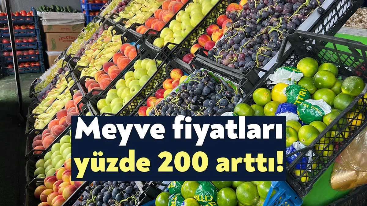 Antalya Ticaret Borsası verilerine göre, meyve fiyat artışında 8 yılın