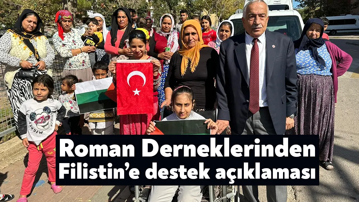 Kocaeli’de Romanlar Konfederasyonu Gençlik Kolları Filistin’e destek verdi.