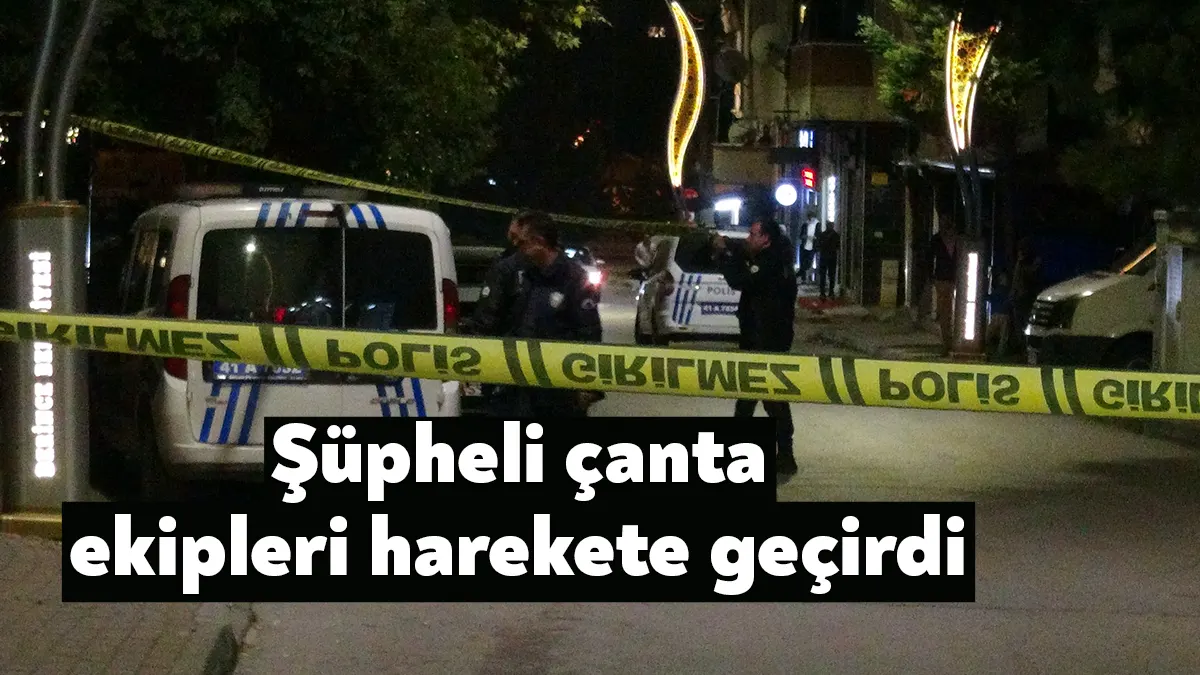 Kocaeli'nin Derince ilçesinde PTT binası önüne bırakılan el çantası ekipleri