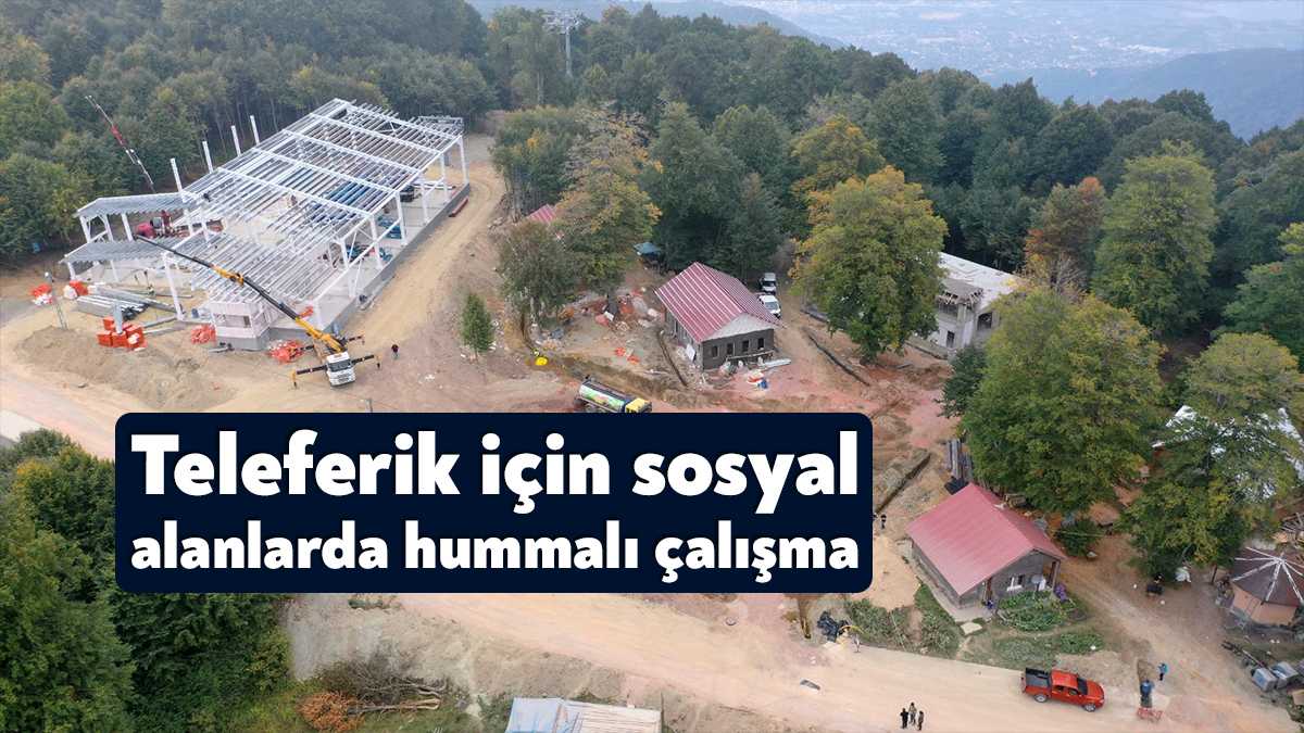 Alt ve üst yapı çalışmaların devam ettiği Kartepe Teleferik projesi