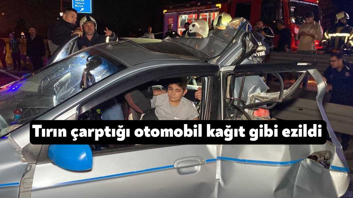 Kocaeli'nin İzmit ilçesinde tırın otomobile çarpması neticesinde 5 kişi yaralandı.