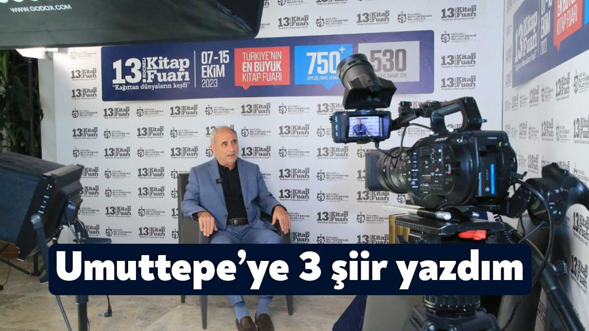 Kocaeli Kitap Fuarında mikrofonlarımıza özel olarak demeç veren Prof. Dr.