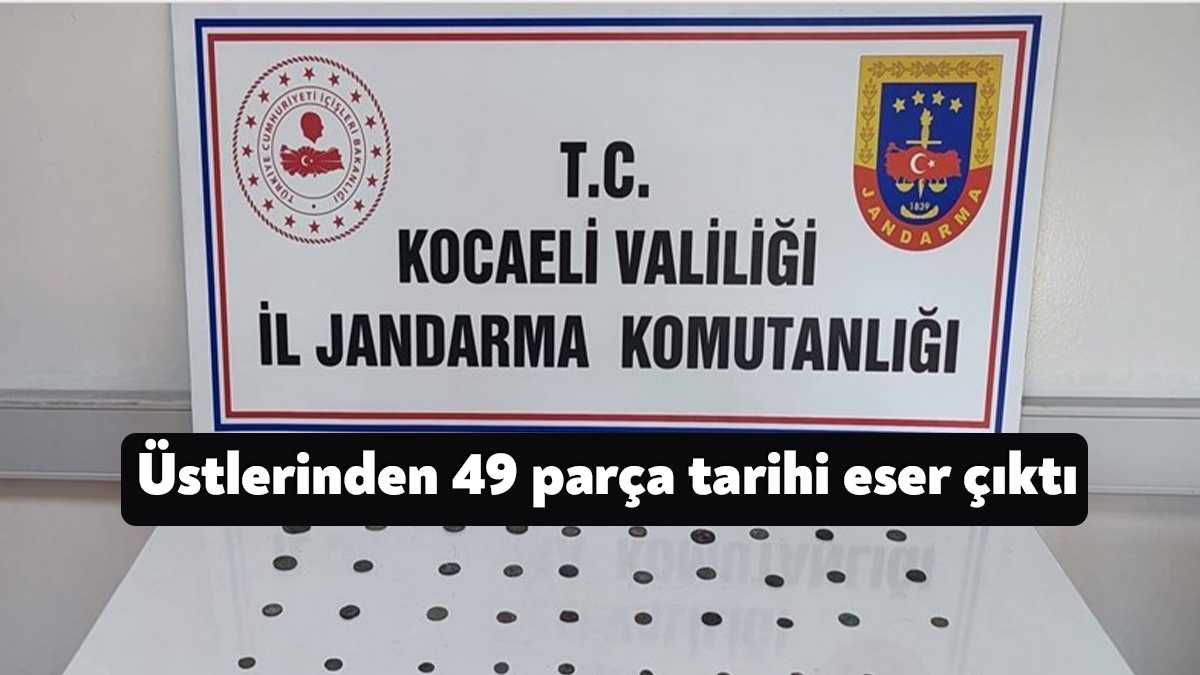 Kocaeli'nin Gebze ilçesinde durdurulan 2 şüphelinin üstünde yapılan aramada 49