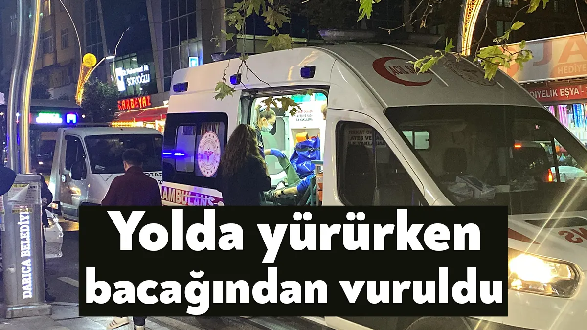 Kocaeli'nin Darıca ilçesinde yolda yürüyen şahıs, kimliği belirsiz şüpheli tarafından