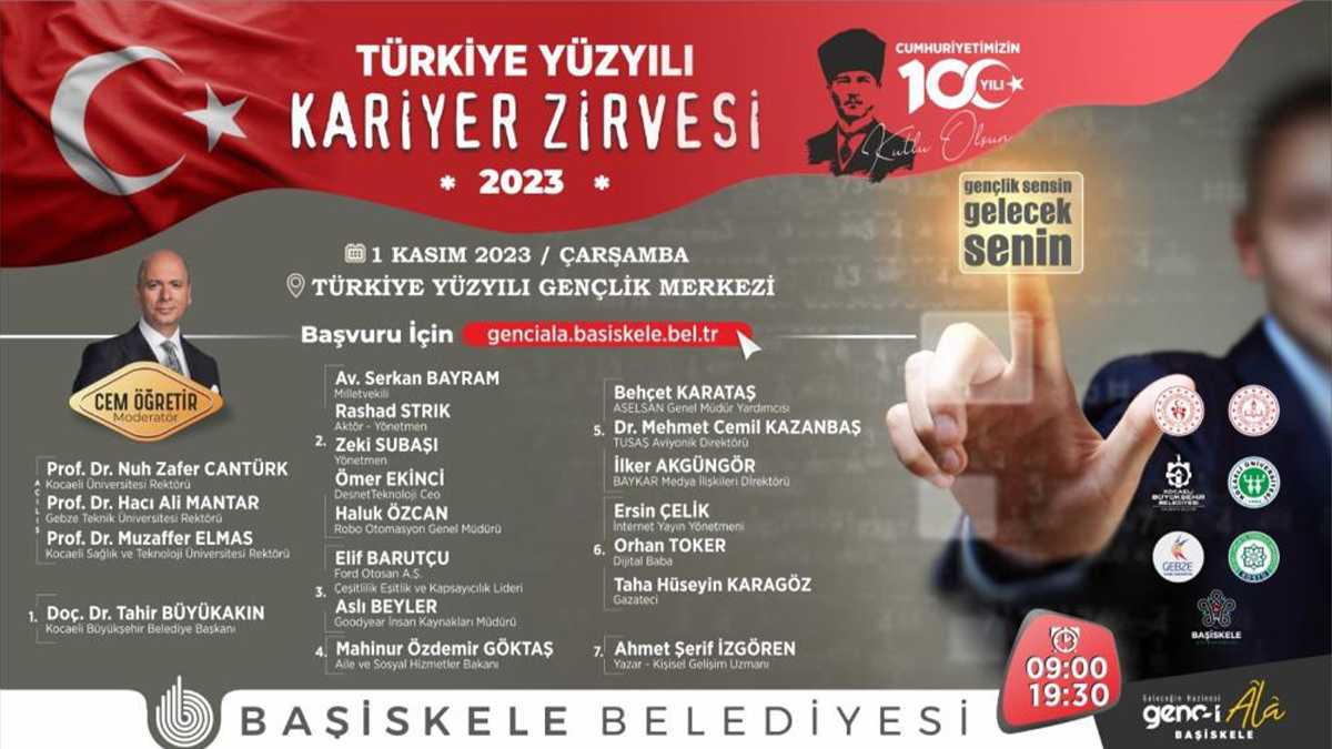 Kocaeli'de bu yıl ikincisi düzenlenen Türkiye Yüzyılı Kariyer Zirvesi'nde akademisyenler