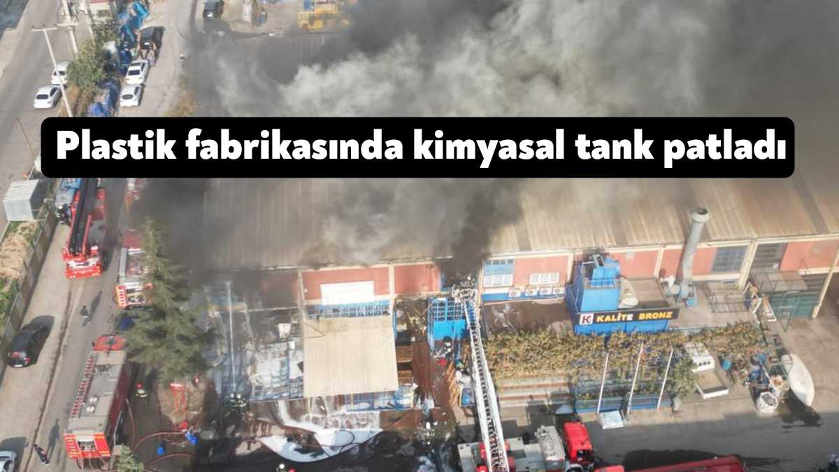 Kocaeli'nin Gebze ilçesindeki bir plastik fabrikasında kimyasal tank patladı. Patlamanın