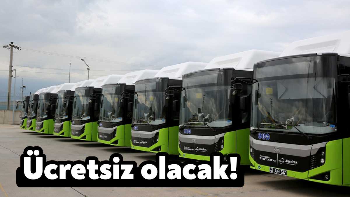Kocaeli Büyükşehir, 19 Mayıs Gençlik ve Spor Bayramı’nda ücretsiz ulaşım