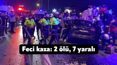 Kocaeli'nin Başiskele ilçesinde iki otomobilin çarpışması sonucu meydana gelen kazada