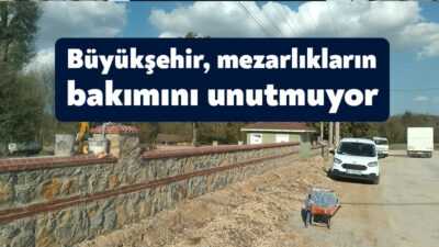 Kocaeli Büyükşehir Belediyesi, kent genelindeki mezarlıklara taş duvar ve tel
