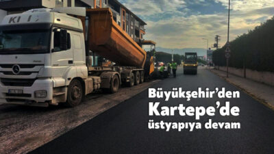 Büyükşehir tarafından Mareşal Fevzi Çakmak Caddesi’nde asfaltlama sonrası tretuvar yaya