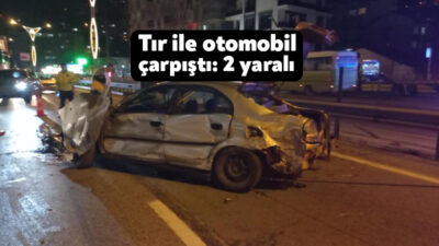 Kocaeli’nin İzmit ilçesi D-100 karayolu geçişinde aynı yönde otomobil ile