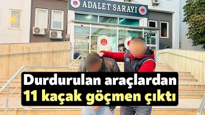 Kocaeli'de polis ekiplerince durdurulan 2 farklı araçta 11 düzensiz göçmen
