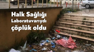 İzmit'te kapatılan Halk Sağlığı Laboratuvarının önü adeta çöplük oldu. İçler