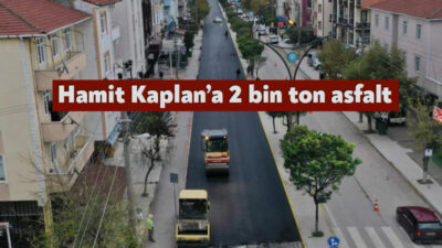 Körfez'de altyapısı tamamlanan Hamit Kaplan Caddesi'ne 2 bin ton asfalt