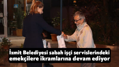 İzmit Belediyesi Çınar Ekibi, sabahın erken saatlerinde işe gitmek için