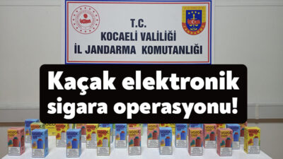 Kocaeli Valiliği Gebze'de gerçekleştirilen operasyonda 450 adet kaçak elektronik sigaranın
