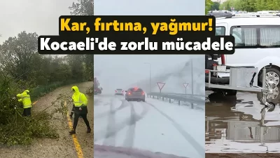 AFAD'ın yaptığı fırtına ve sağanak yağış uyarısının ardından Kocaeli'ye mevsimin