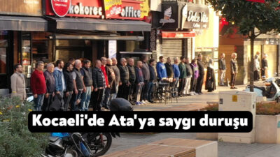 Kocaeli'de Mustafa Kemal Atatürk'ün 85. ölüm yıl dönümünde saat 09.05'i