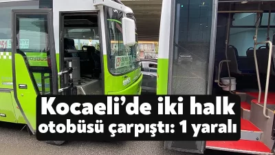 Kocaeli’nin İzmit ilçesinde seyir halindeki halk otobüsü aniden yavaşlayan bir