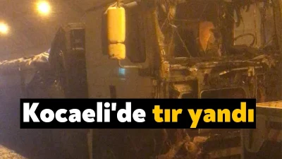 Kuzey Marmara Otoyolu İzmit geçişinde bir tır, bilinmeyen nedenle seyir