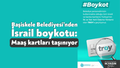 Başiskele Belediyesi, işgalci İsrail'in Filistin'e soykırım niteliğindeki saldırılara tepki olarak