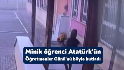 Kocaeli'nin İzmit ilçesinde 5. sınıf öğrencisi, Türkiye Cumhuriyeti'nin kurucusu Başöğretmen