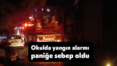 korkuttu. Yangın korkusuyla ekiplere haber verilirken, alarmın elektrik problemi sebebiyle