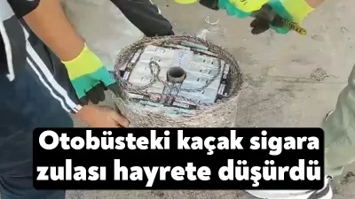 TEM Otoyolu Kocaeli geçişinde durdurulan şehirlerarası yolcu otobüsünde yapılan aramada,