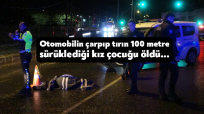 Kocaeli'nin Gölcük ilçesinde otomobilin çarpıp yola savurduğu ve bir tırın