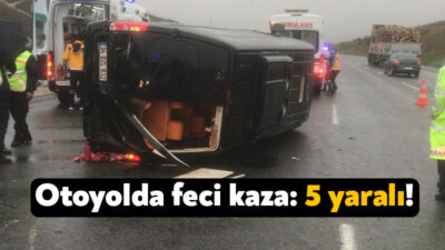 Kuzey Marmara Otoyolu Kocaeli geçişinde bugün feci bir kaza meydana