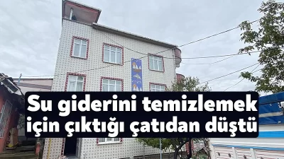 Kocaeli'nin Gebze ilçesinde su giderini temizlemek için çıktığı 4 katlı