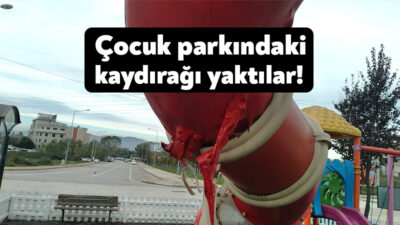 Kocaeli'nin Başiskele ilçesinde yer alan bir çocuk parkında kendini bilmez